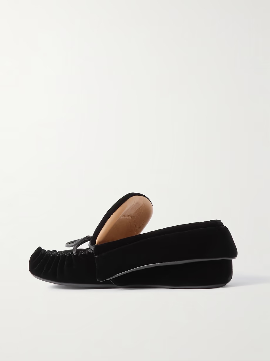 Embellished suede loafers