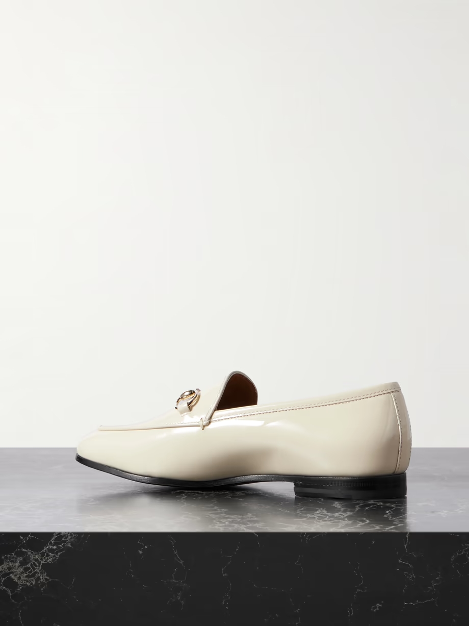 Jordaan horsebit-detailed patent-leather loafers