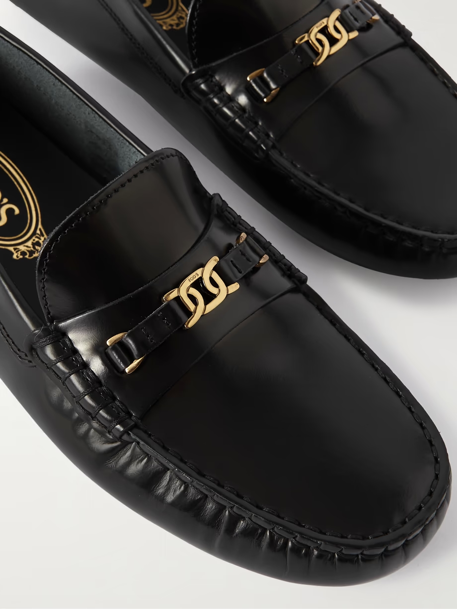 Gommino embellished patent-leather loafers