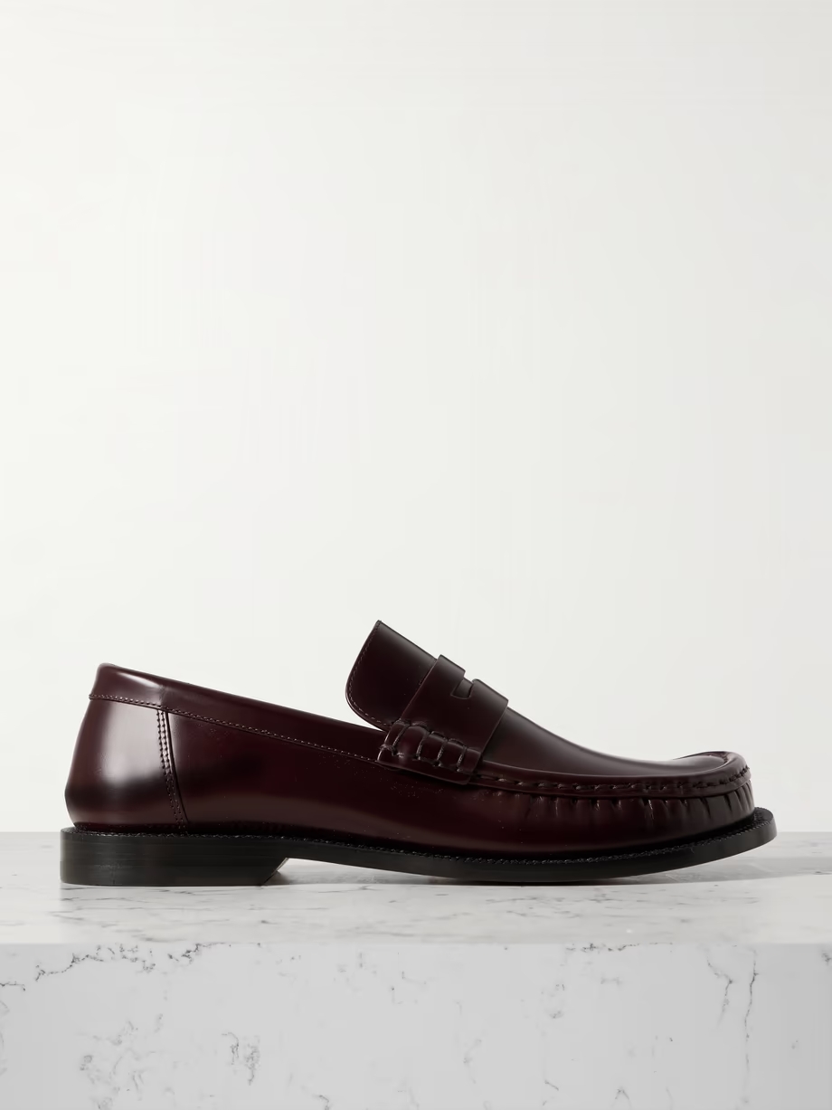 Campo brushed-leather loafers