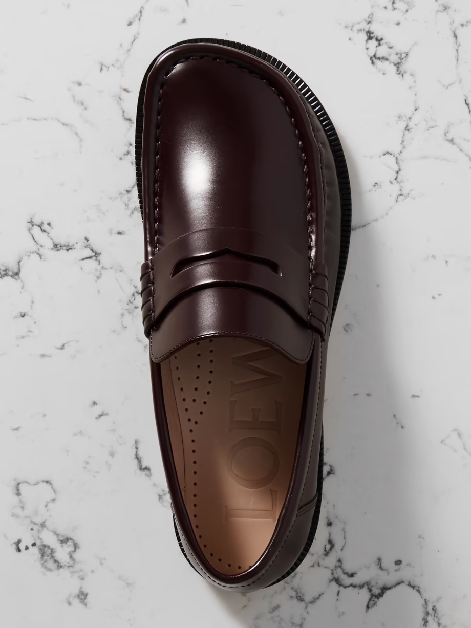 Campo brushed-leather loafers