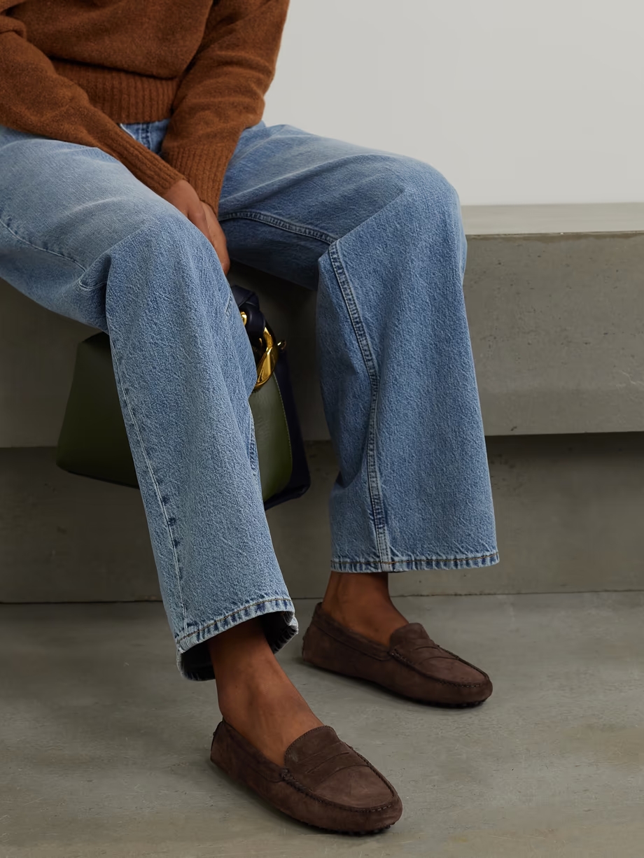 Gommino suede loafers