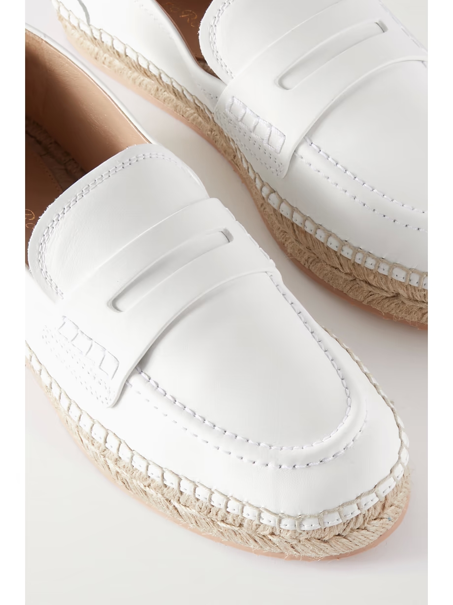 Alima leather espadrille loafers