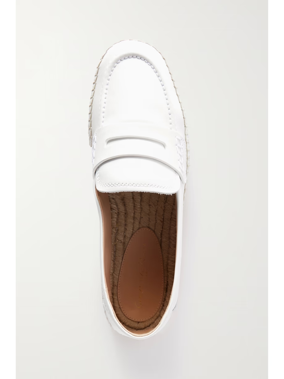 Alima leather espadrille loafers