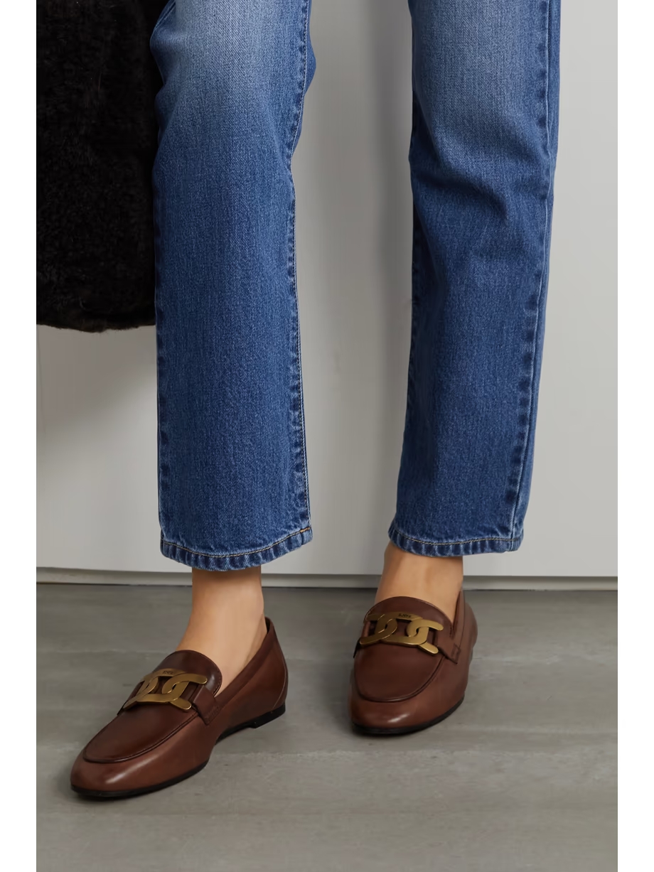 Kate embellished leather loafers