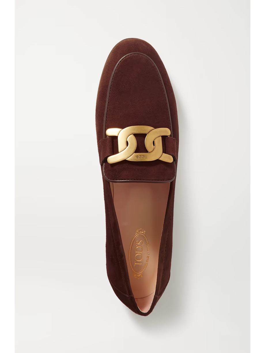 Kate embellished suede loafers