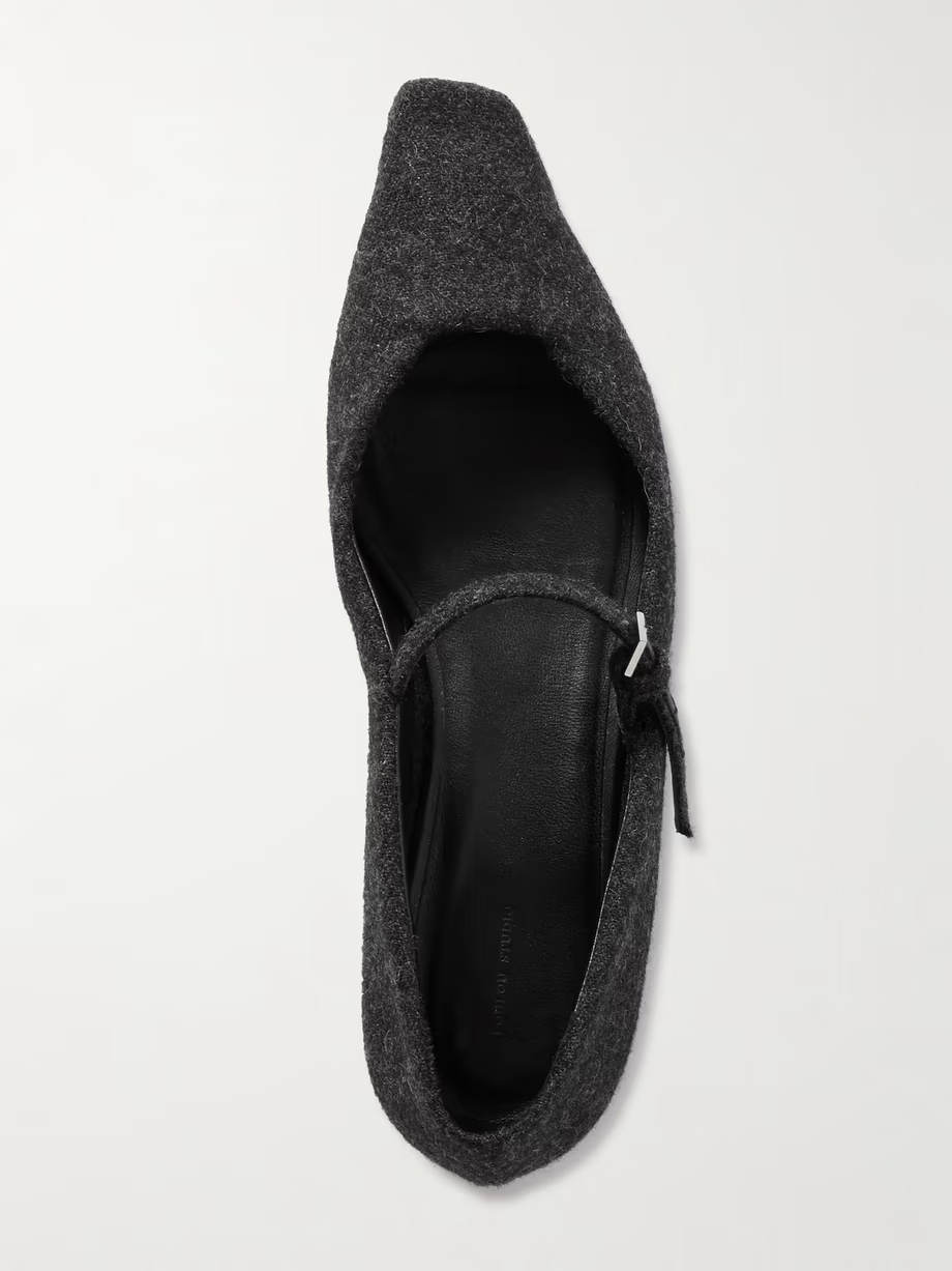 Regane flannel Mary Jane ballet flats