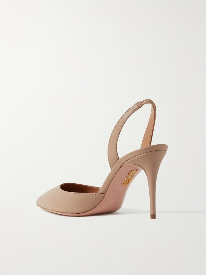 So Nude 85 leather slingback pumps