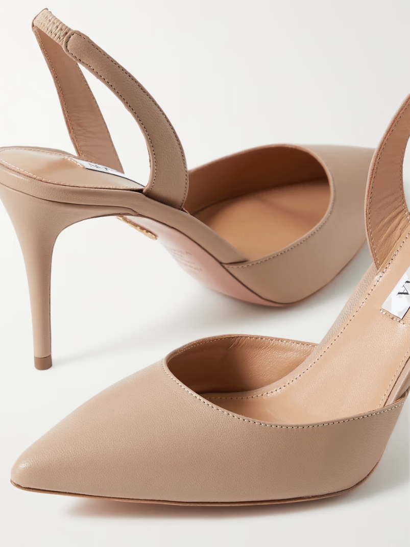 So Nude 85 leather slingback pumps