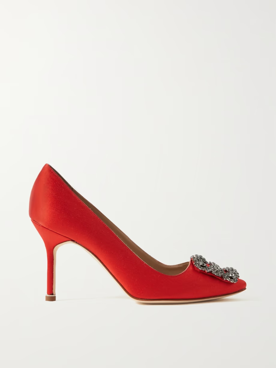 Hangisi 90 embellished satin pumps