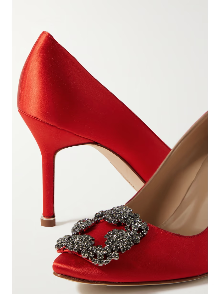 Hangisi 90 embellished satin pumps