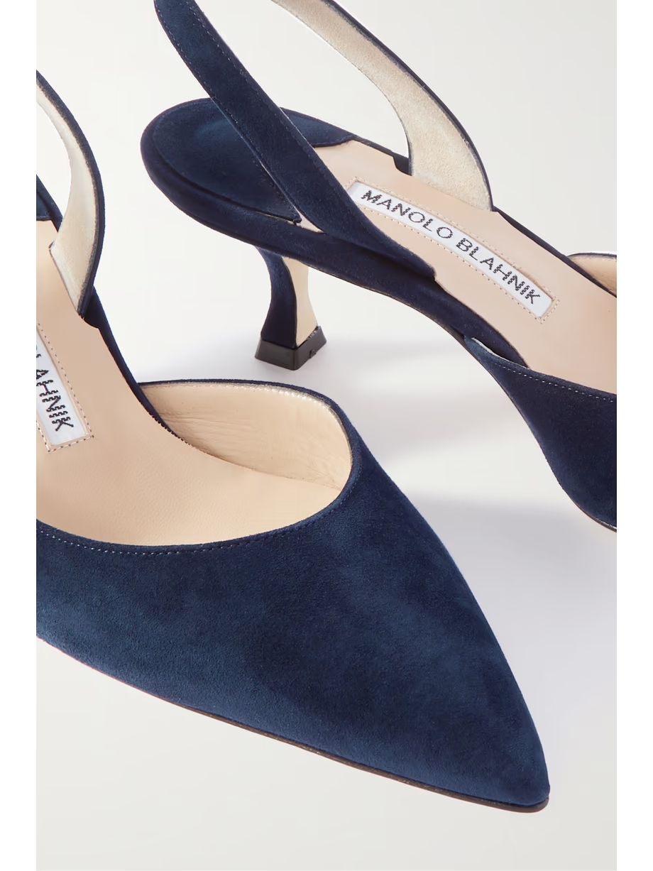 Carolyne 50 suede slingback pumps