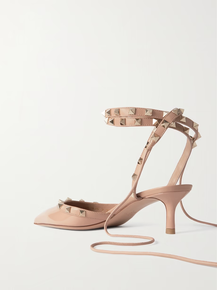 Rockstud 50 patent-leather pumps