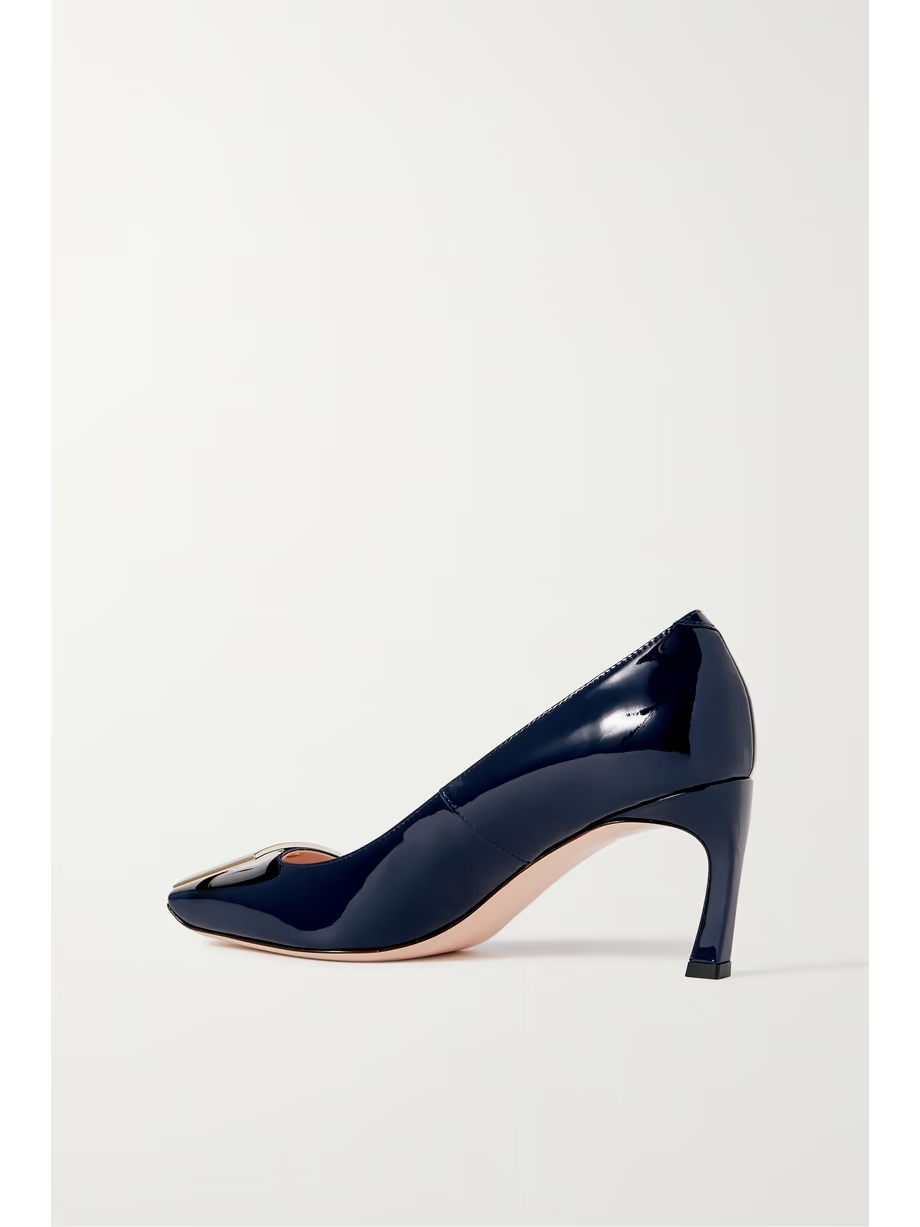 Belle Vivier Trompette buckled patent-leather pumps