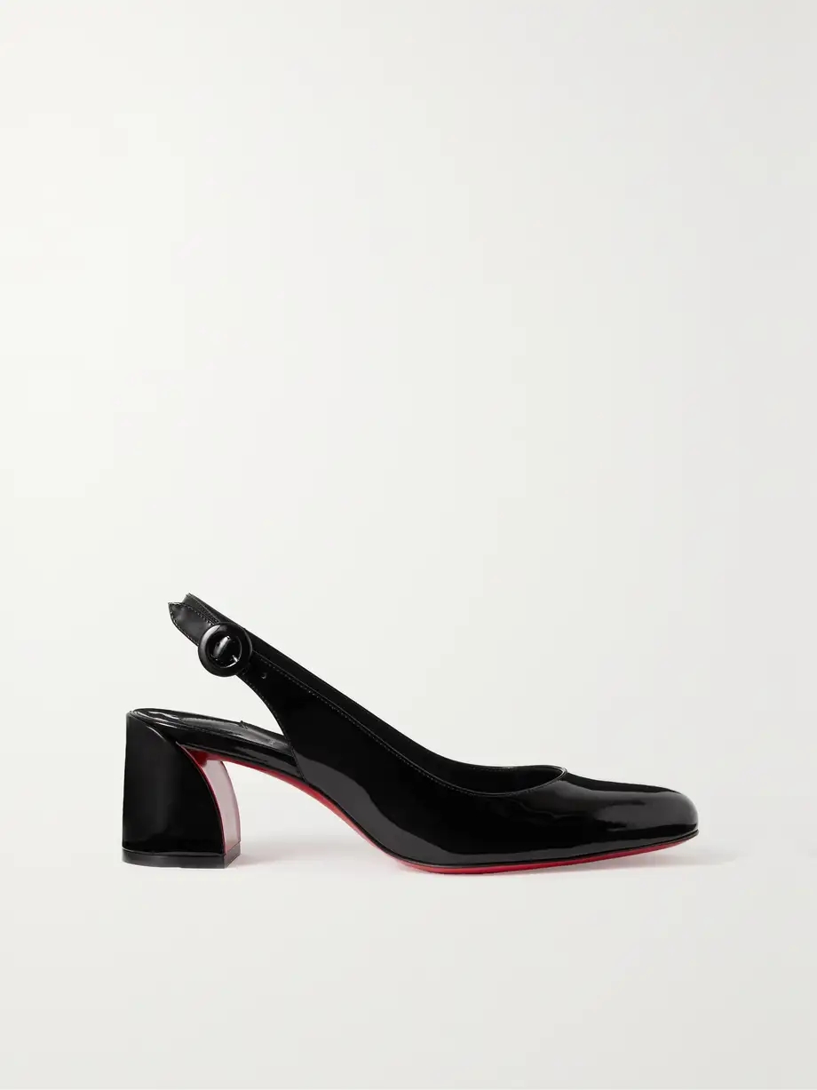 So Jane 55 patent-leather slingback pumps