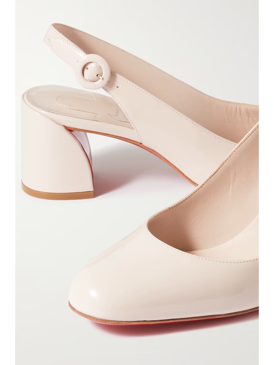 So Jane 55 patent-leather slingback pumps