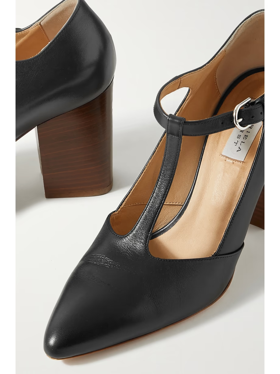 Triana leather Mary Jane point-toe pumps