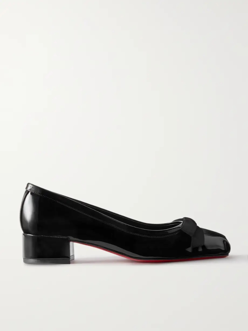 Mamaflirt 30 bow-detailed patent-leather pumps