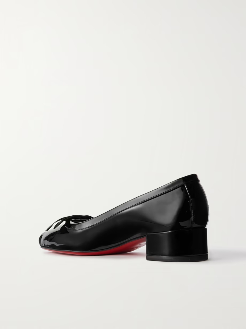 Mamaflirt 30 bow-detailed patent-leather pumps