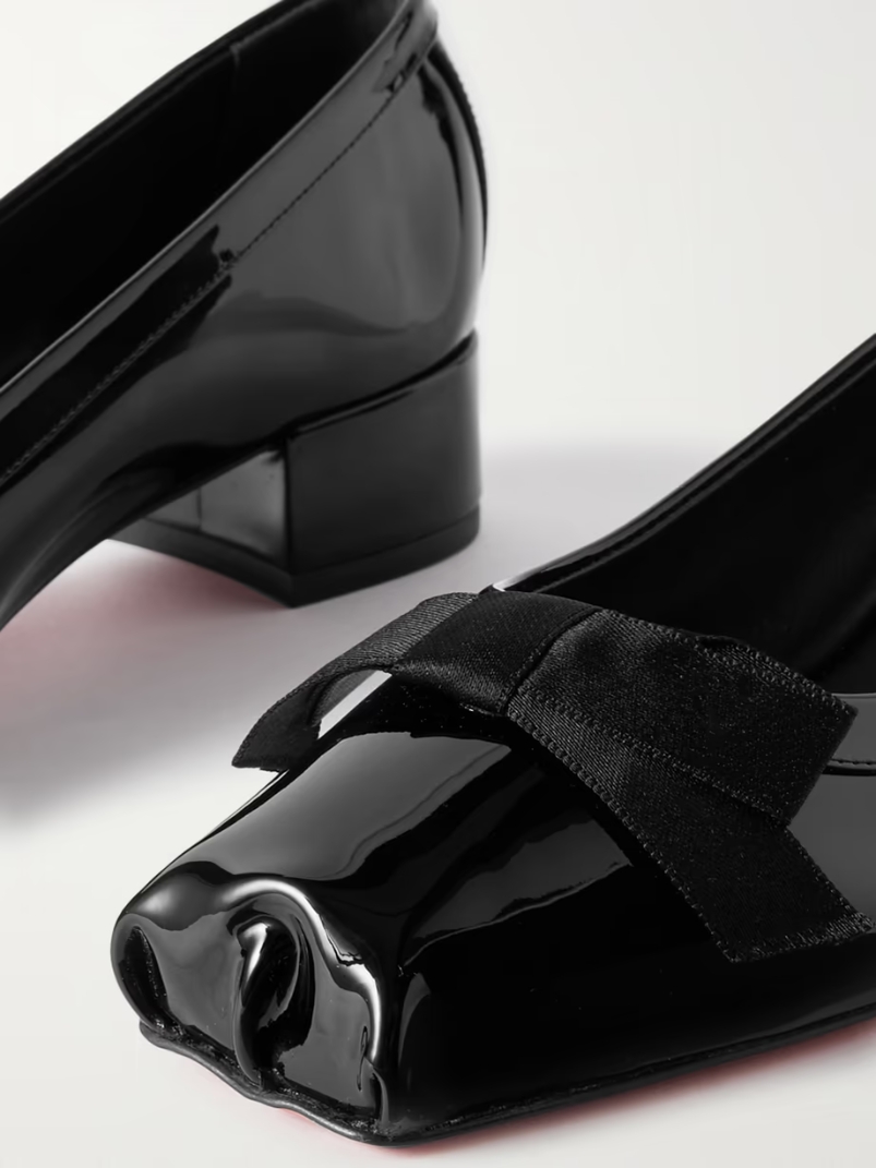 Mamaflirt 30 bow-detailed patent-leather pumps