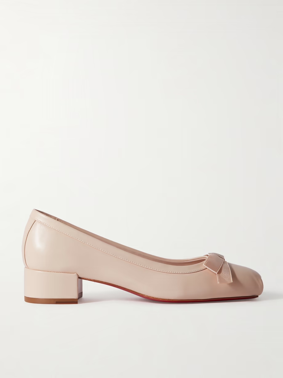 Mamaflirt 30 bow-embellished leather ballet pumps