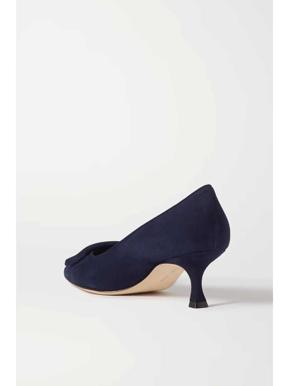 Maysale 50 buckled suede pumps