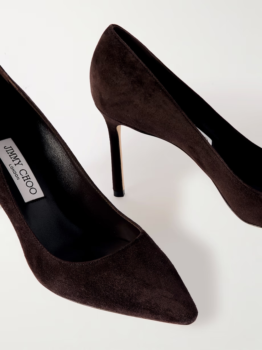 Romy 85 suede pumps