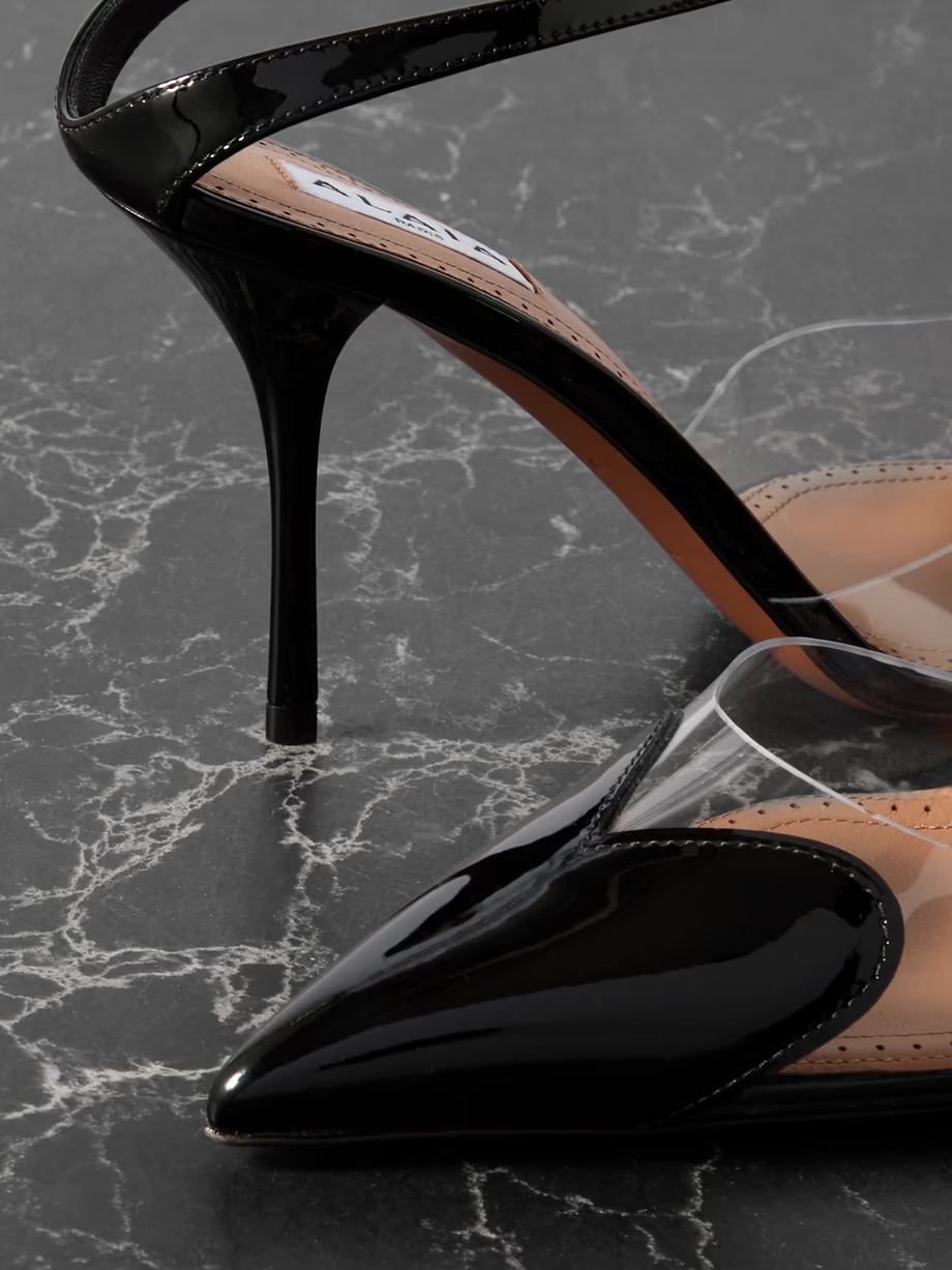 Cœur 90 PU and patent-leather pumps