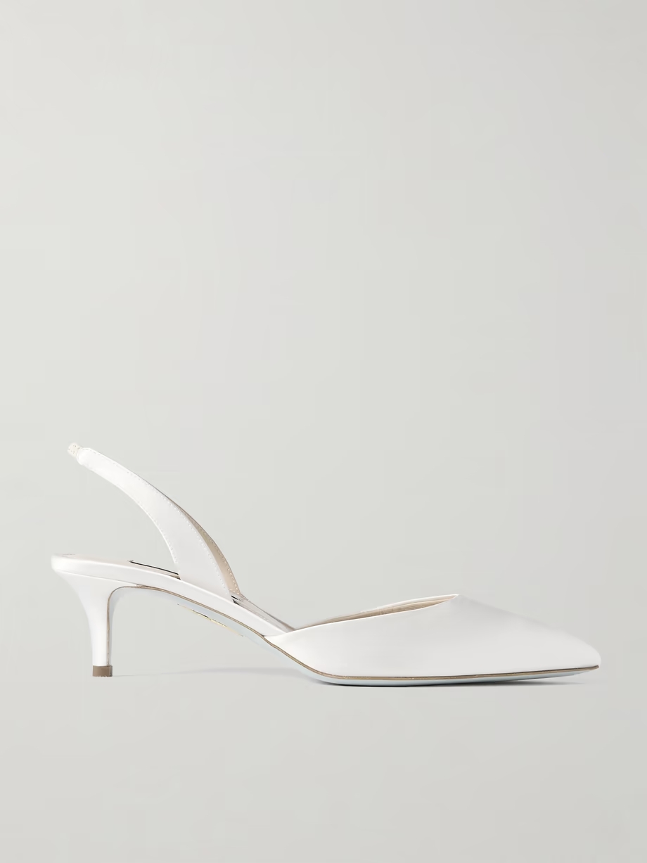 So Nude 50 satin slingback pumps