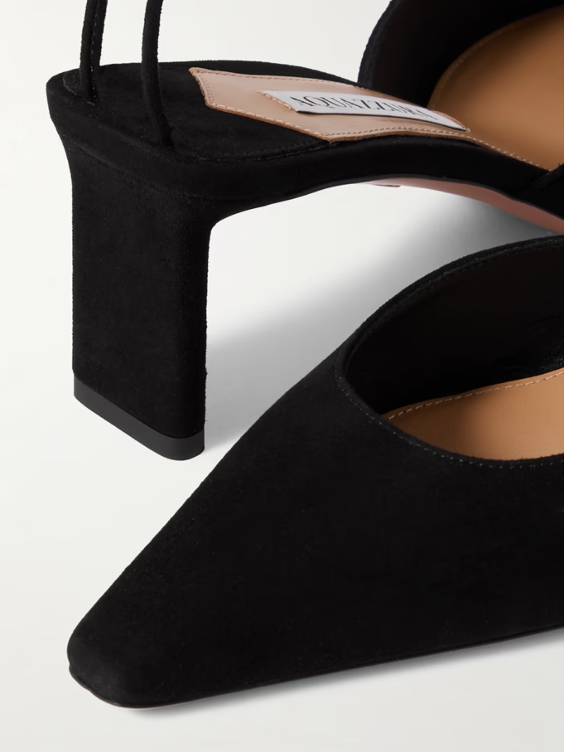 Blade 65 PVC-trimmed suede pumps