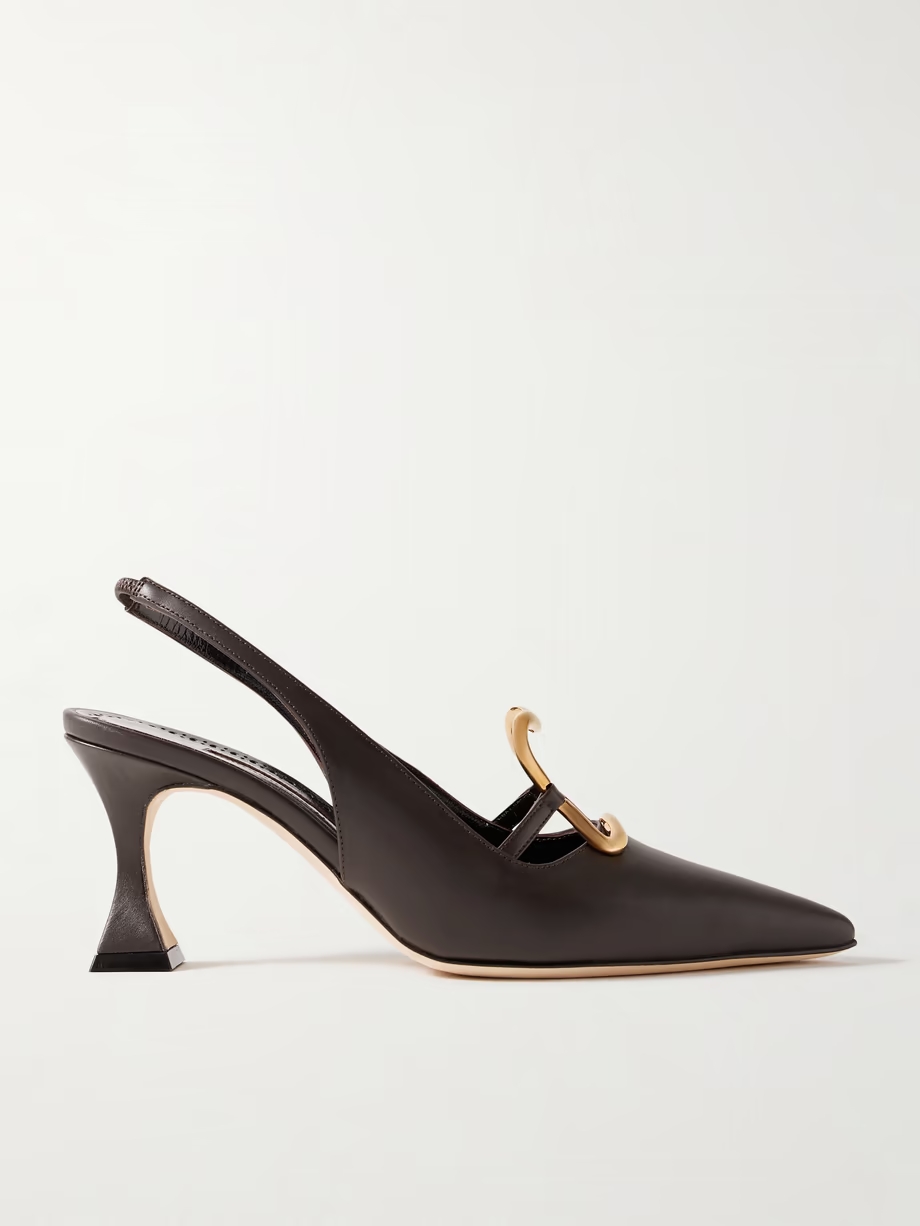 Nikkal 70 leather slingback pumps