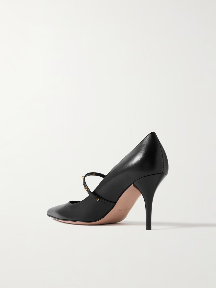 Rockstud Wispy 80 leather Mary Jane pumps