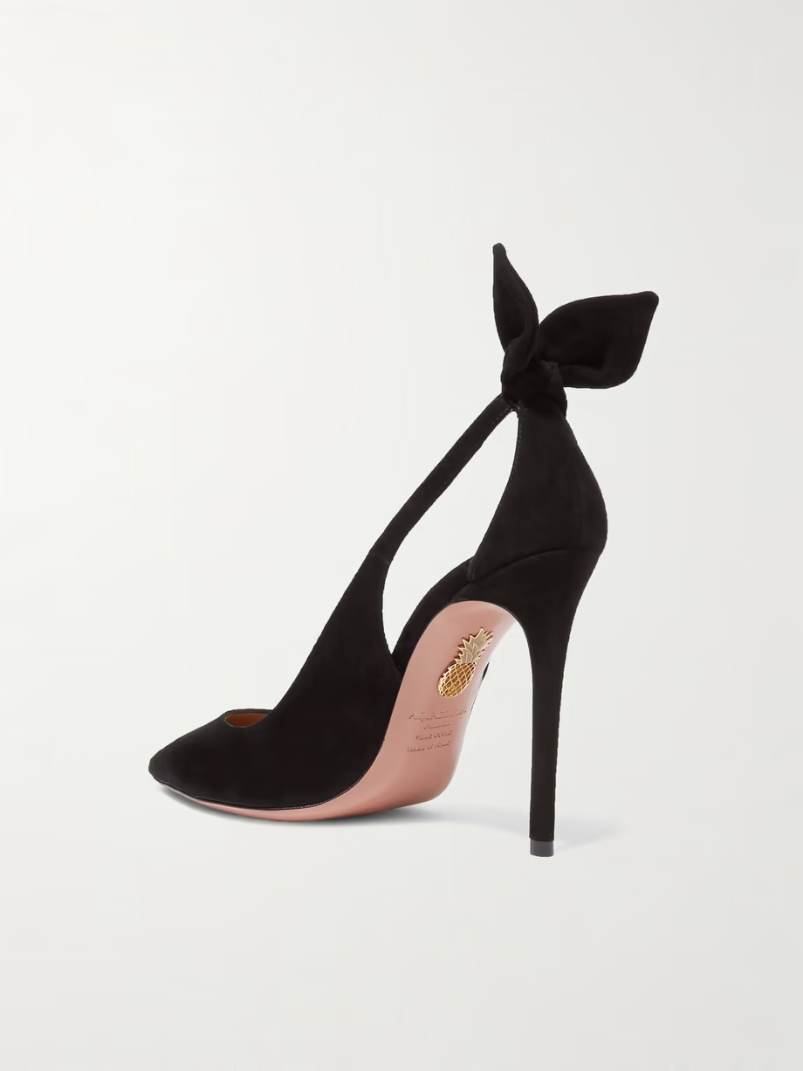 Bow Tie 105 suede pumps