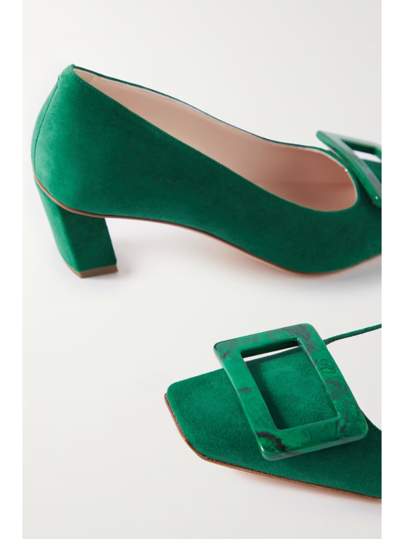 Belle Vivier suede pumps