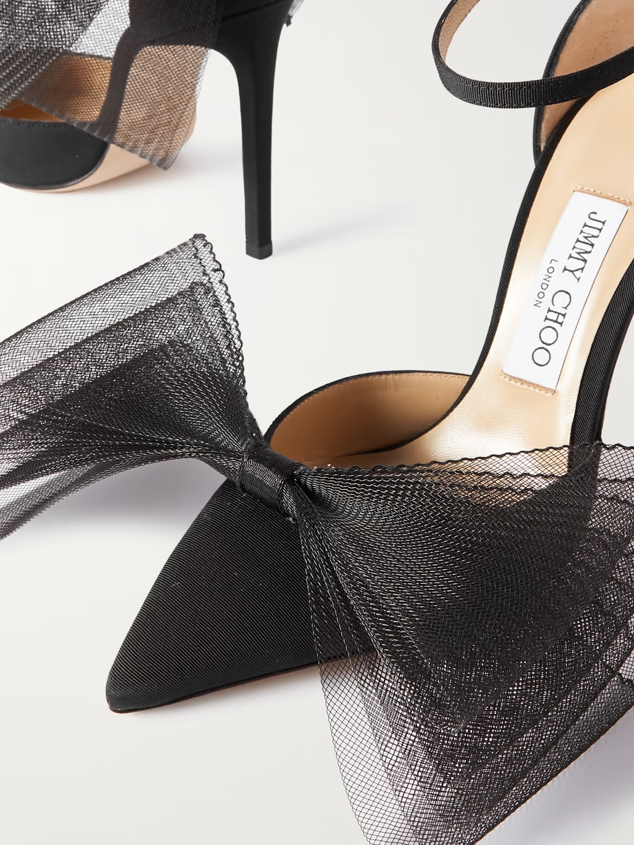 Averly 100 bow-detailed faille pumps