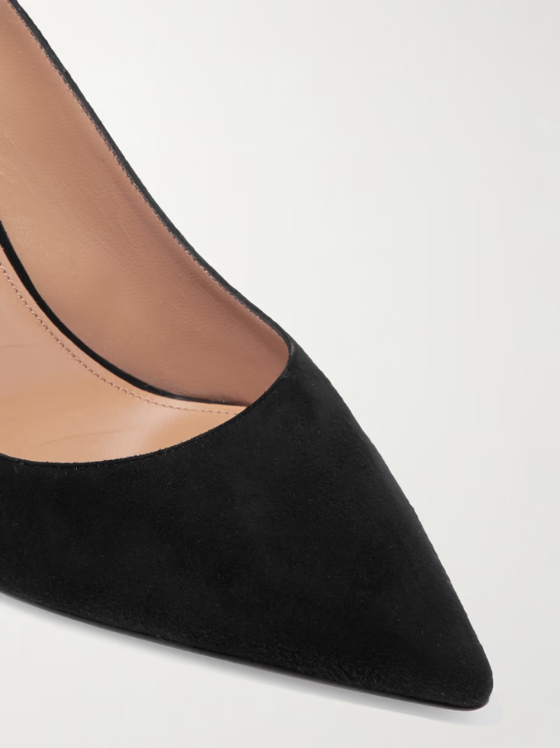 Bow Tie 85 suede pumps