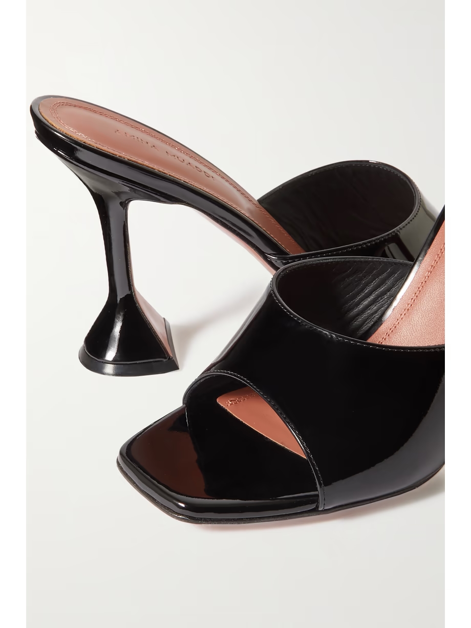 Lupita patent-leather mules