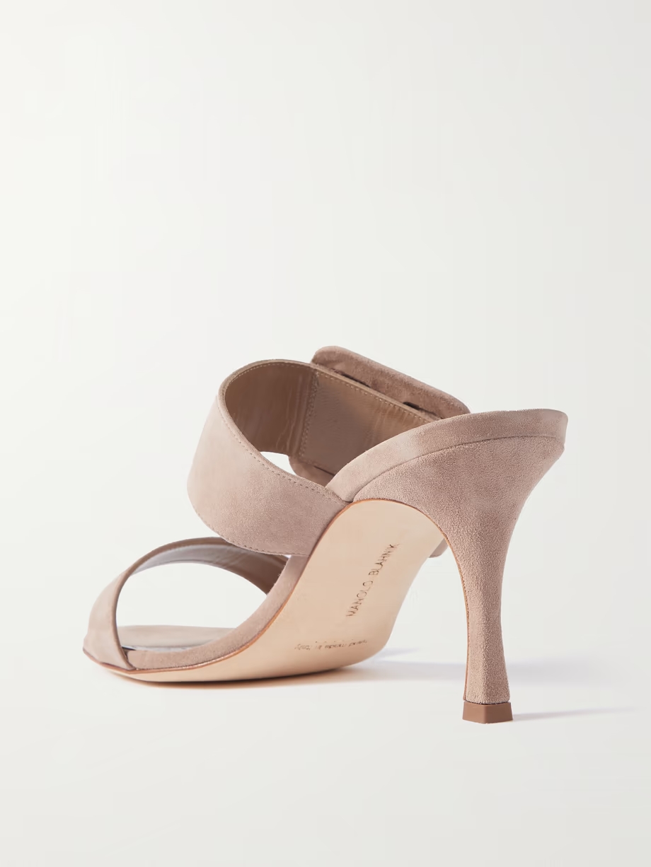 Gable 70 buckled suede mules