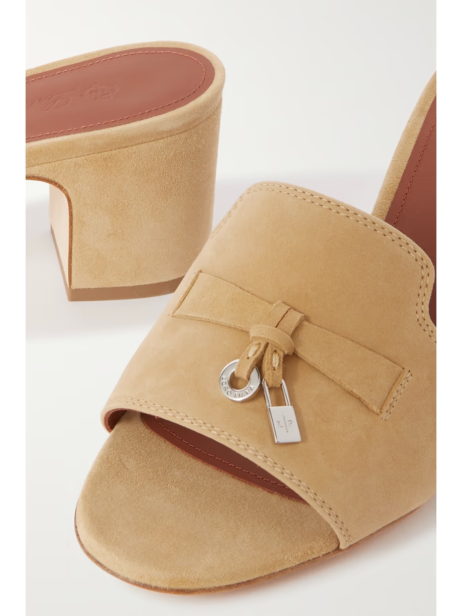 Summer Charms embellished suede mules