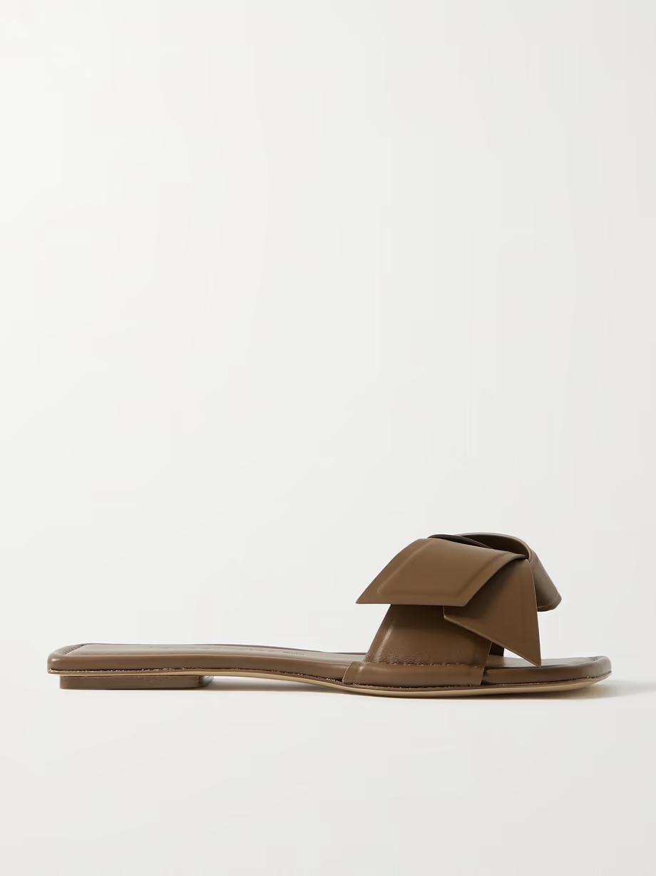 + NET SUSTAIN leather slides