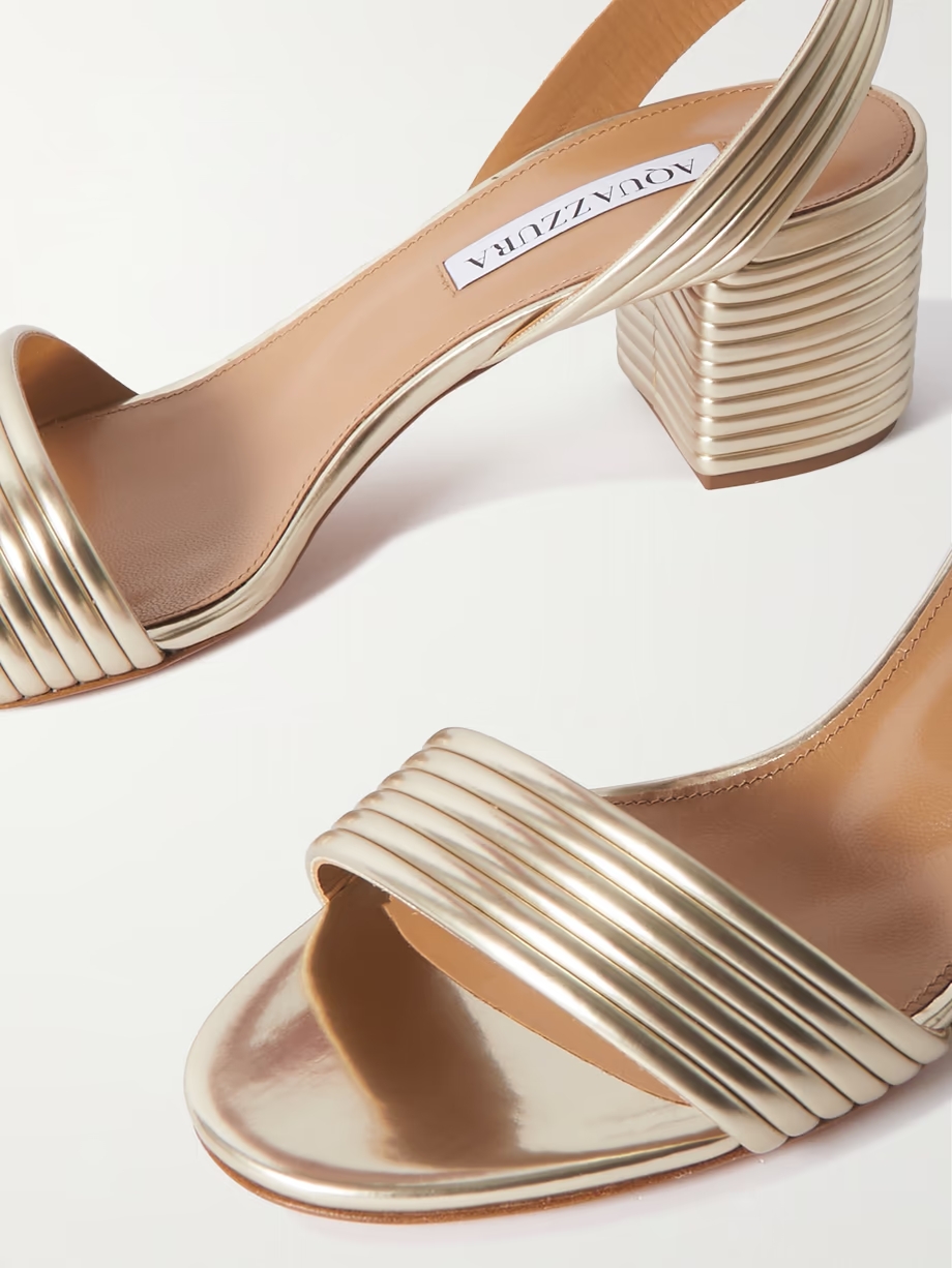 Sundance 50 metallic vegan leather sandals