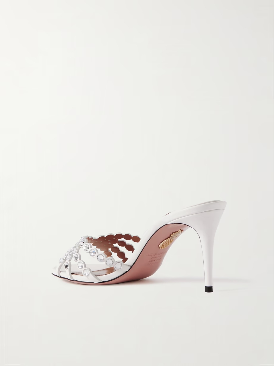 Tequila 75 crystal-embellished leather mules