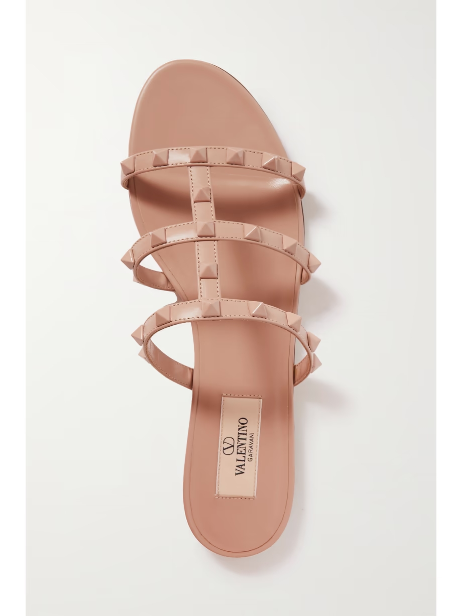 Rockstud leather sandals