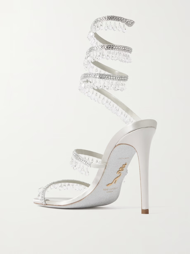 Cleo crystal-embellished satin sandals