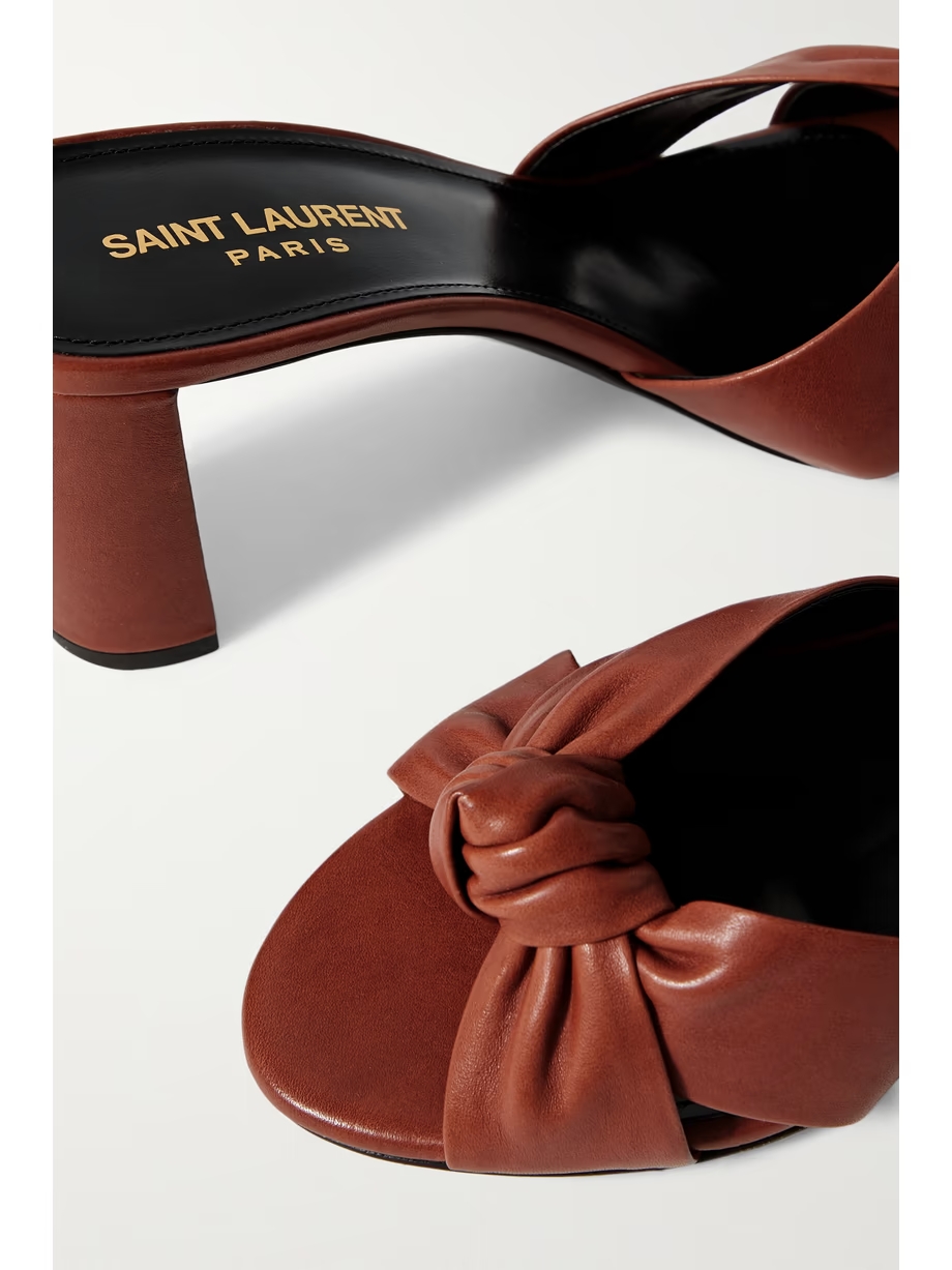 Bianca knotted leather mules