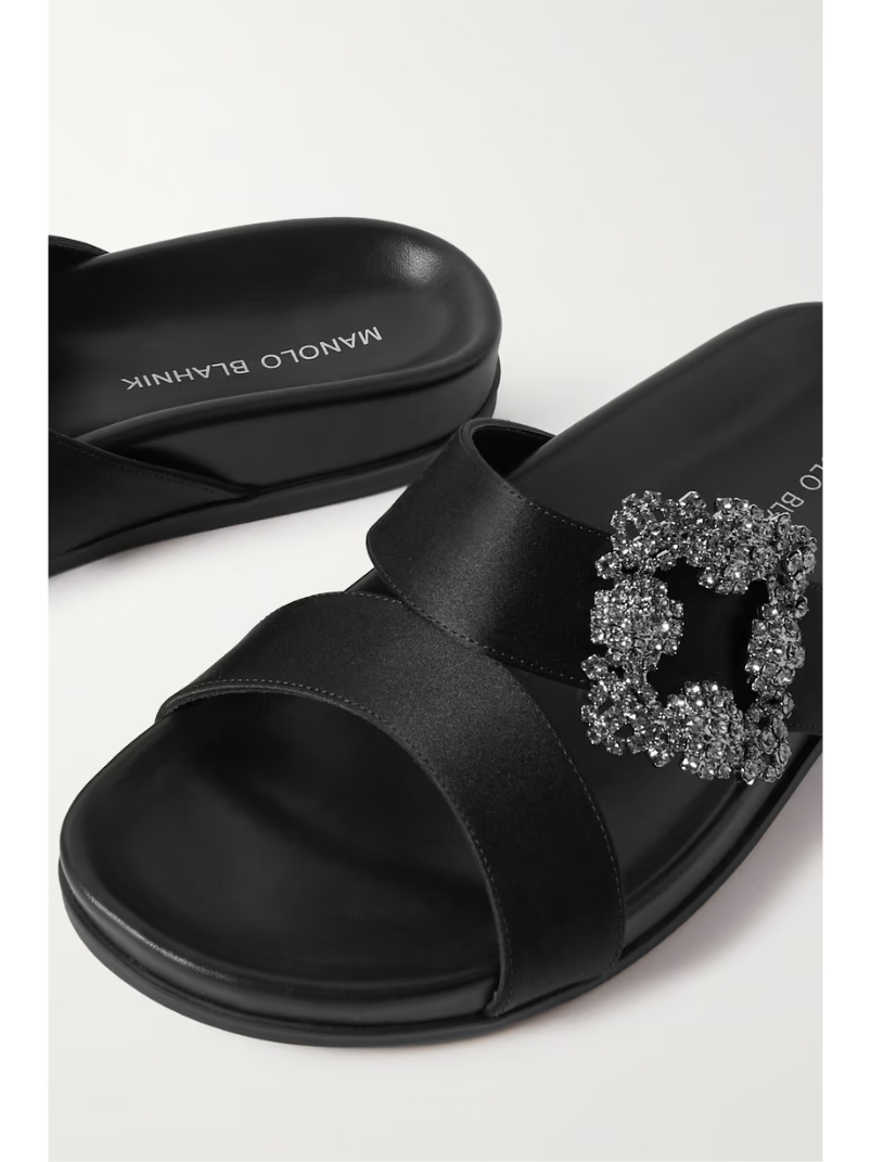 Chilanghi buckled satin slides