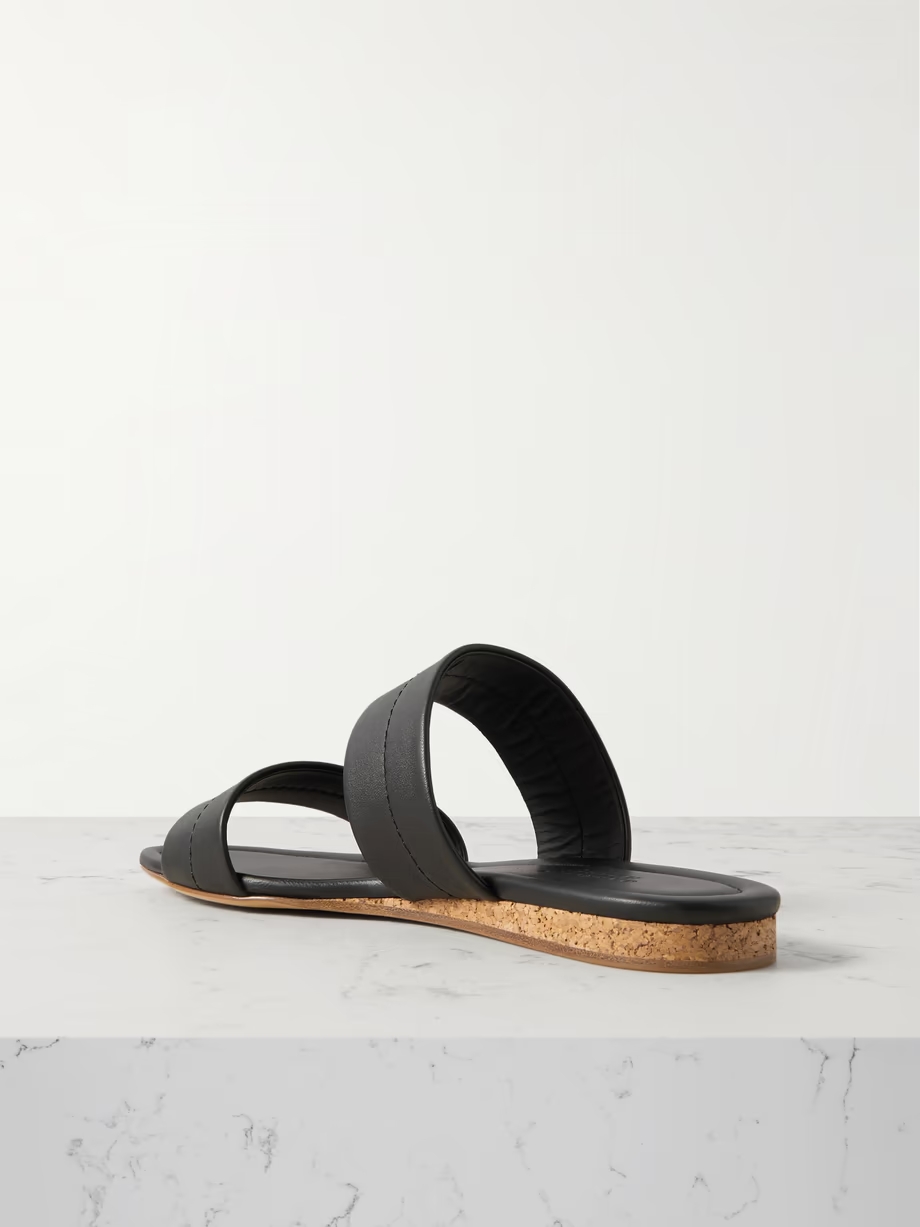 Lora leather slides