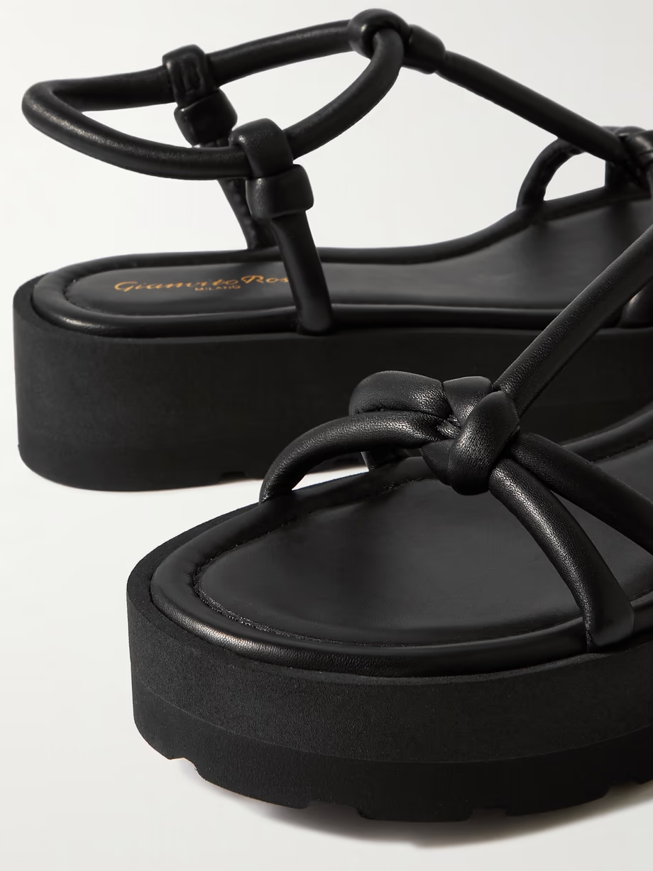 Marine 30 knotted stretch-leather platform sandals