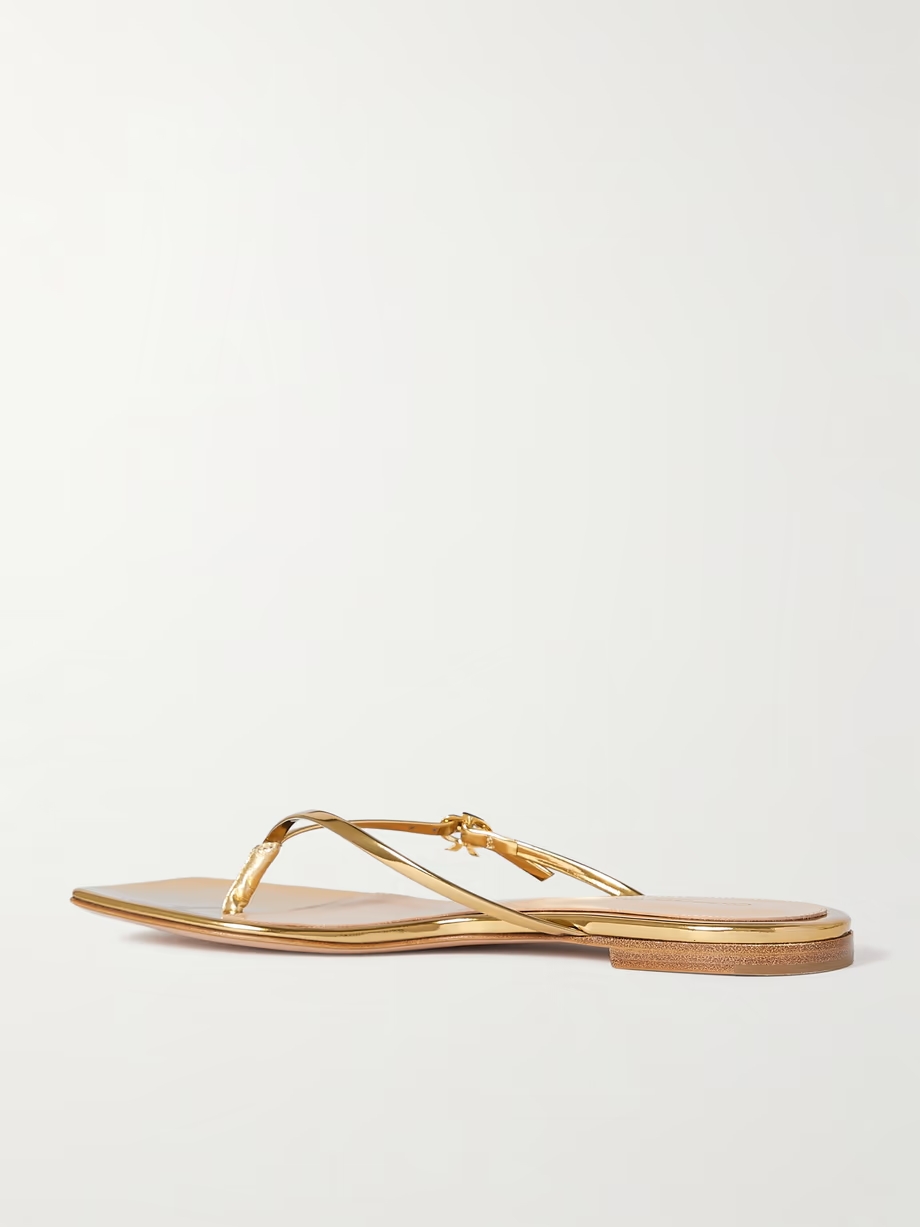 Mirrored-leather sandals