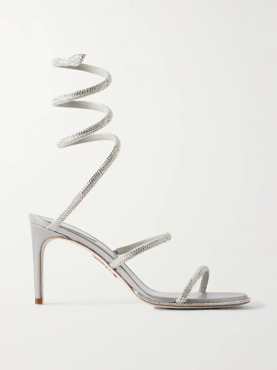 Cleo crystal-embellished satin sandals